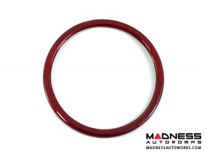 Alfa Romeo 4C Steering Wheel Trim - Carbon Fiber - Air Bag Circle Frame - Red Candy